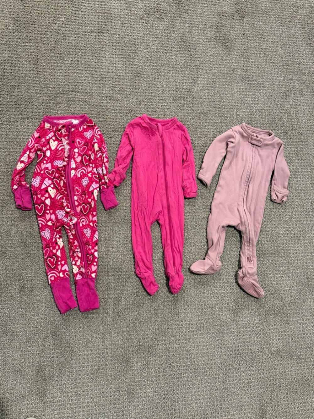 Baby One-Piece Footed Pajama - Pink Mix